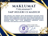 Maklumat Pelayanan SMPN 13 Madiun